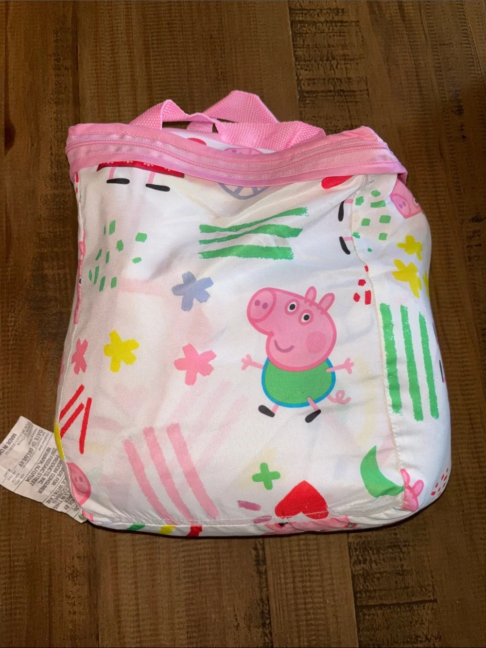 Kids Pink Peppa Pig Print Bedding set  - Cute Character Design toddler or crib